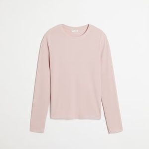 Frank & Oak Mauve Modal-Blend Ribbed Shirt